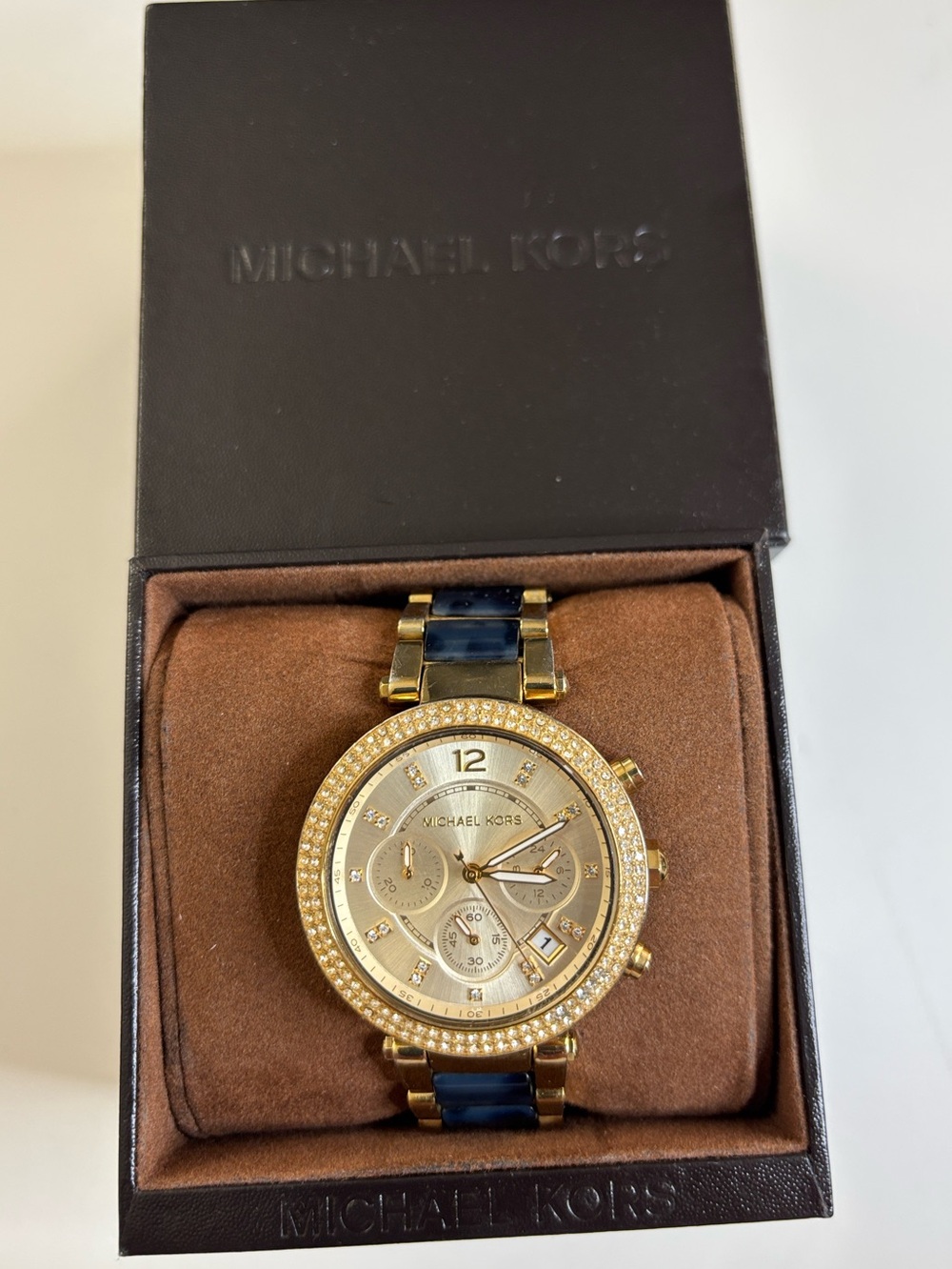 Michael Kors Gold-Tone Parker Watch mk6238. Brand new Battery, Case, Veryclean.